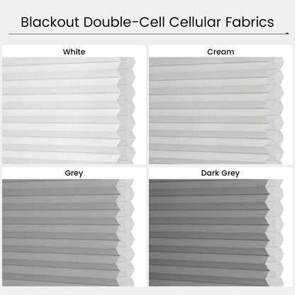 Kincmo 100% Blackout Motorized Cellular Shades | Double-Cell