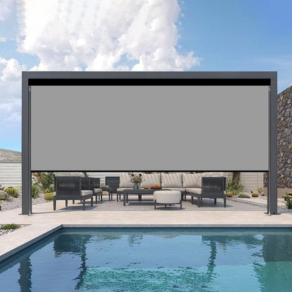 Kincmo Motorized Outdoor Shades 0%/1%/3%/5% Openness