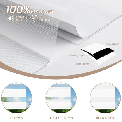 Kincmo Motorized Zebra Shades 100% Blackout - Gentle