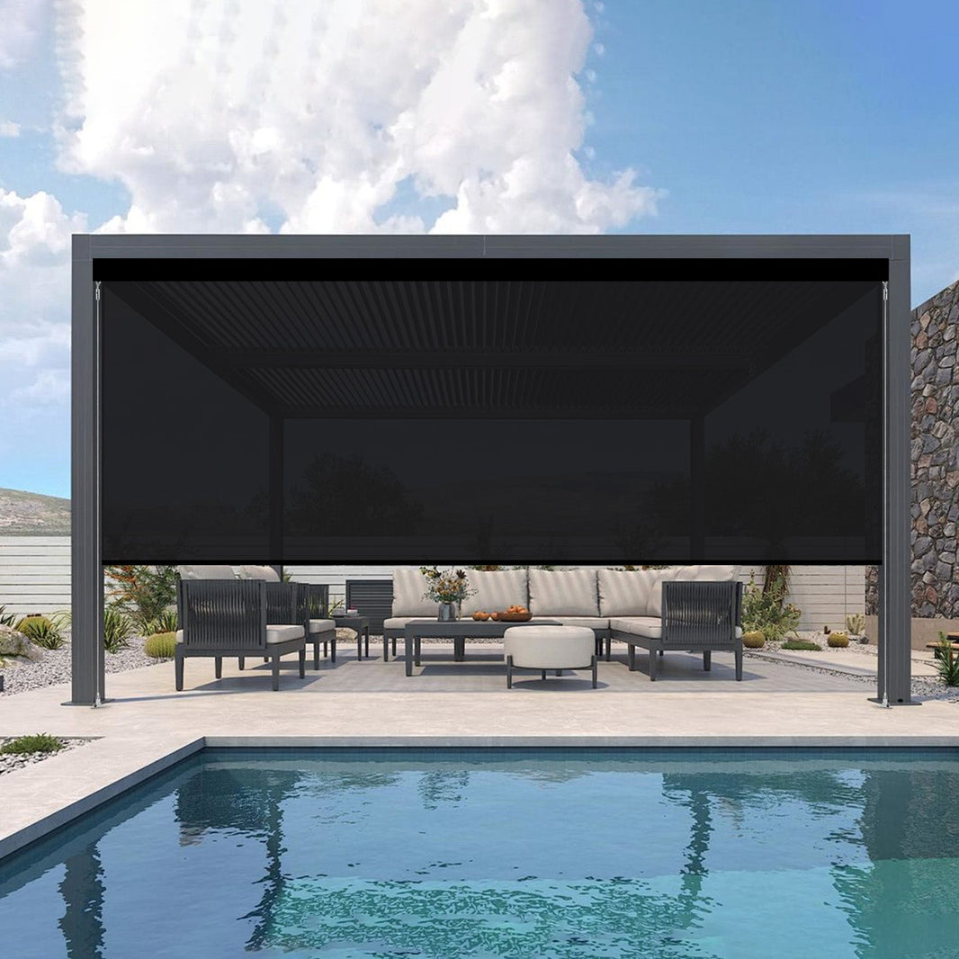 Kincmo Motorized Outdoor Shades 0%/1%/3%/5% Openness