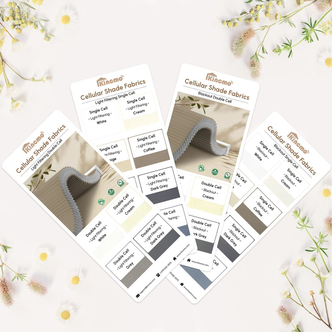 kincmo cellular shade fabric swatches