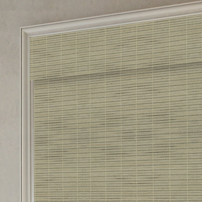 Kincmo Motorized Natural Woven Wood Shades 50%/70%/100% Blackout - Designer