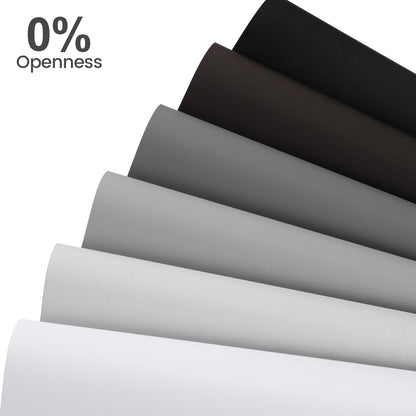 Kincmo No Drill Motorized Solar Shades, 0%/1%/3%/5% Openness For UV Protection