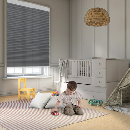 Kincmo No Drill Cellular Shades, Motorized Light Filtering | Double-Cell