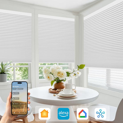 Kincmo 100% Blackout Motorized Cellular Shades | Double-Cell