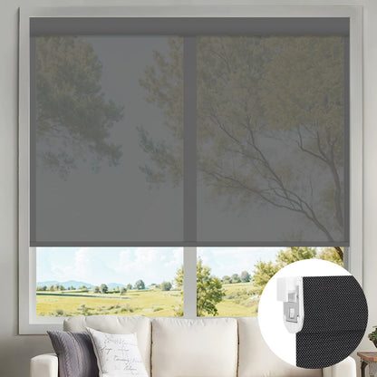 Kincmo No Drill Motorized Solar Shades, 0%/1%/3%/5% Openness For UV Protection
