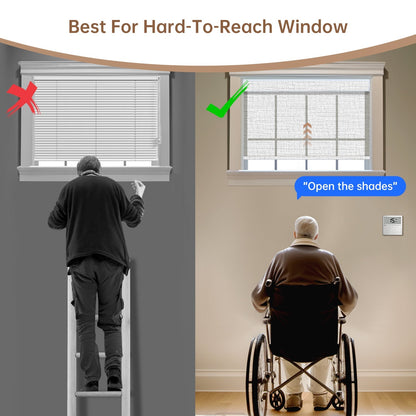 Kincmo No Drill Roller Shades, Motorized 70% Blackout Light Filtering - Aqua Waves