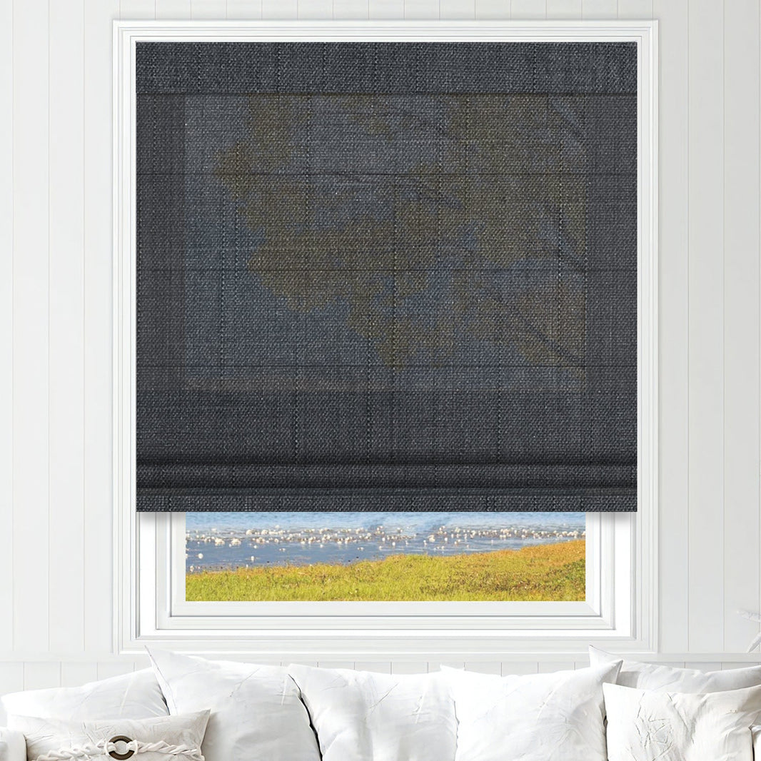 Kincmo Motorized Light Filtering Roman Shades 50% Blackout - Eclipse