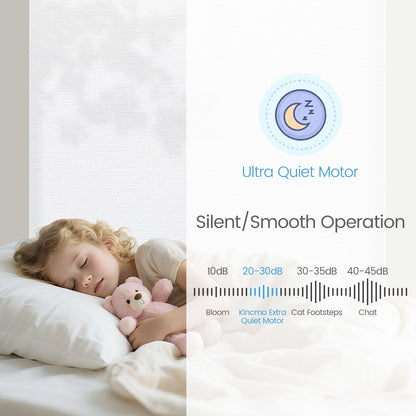 Kincmo Motorized Light Filtering Roller Shades 75% Blackout - Elegant