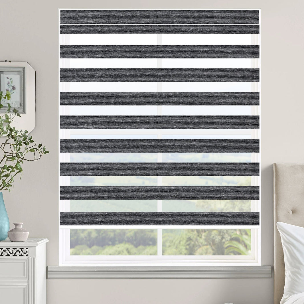 Kincmo Motorized Zebra Shades 60%/75% Blackout - Monet