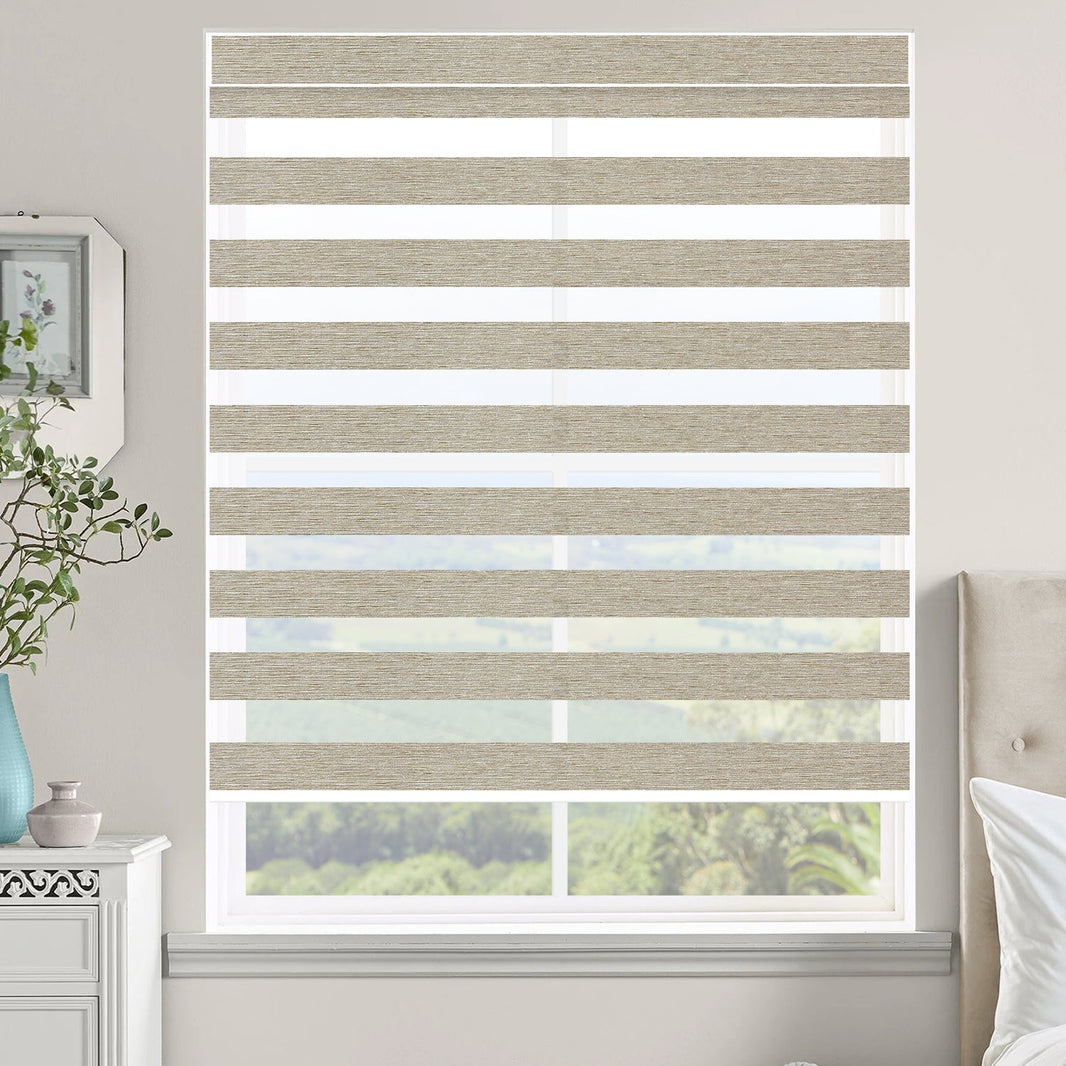 Kincmo Motorized Zebra Shades 60%/75% Blackout - Monet