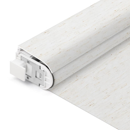 Kincmo No Drill Roller Shades, Motorized 100% Blackout - Linen