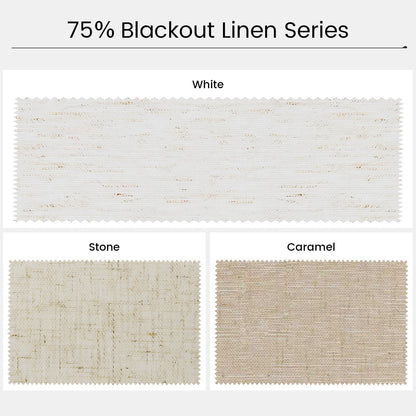 Kincmo Motorized Light Filtering Roller Shades 75% Blackout - Linen