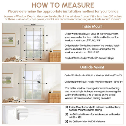 Kincmo No Drill Roller Shades, Motorized 100% Blackout - Waterproof Vinyl