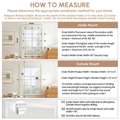 Kincmo No Drill Roller Shades, Motorized 100% Blackout - Linen
