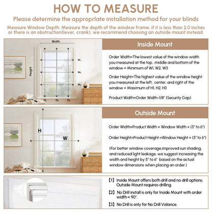 Kincmo No Drill Roller Shades, Motorized 100% Blackout - Elegant