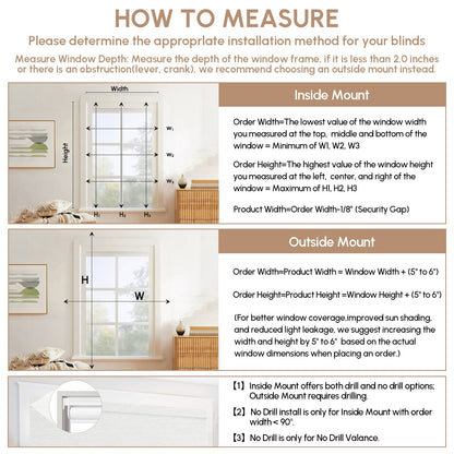 Kincmo No Drill Roller Shades, Motorized 100% Blackout - Dreamy
