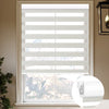 Kincmo No Drill Zebra Shades, Motorized 90% Blackout - Flow