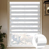 Kincmo No Drill Zebra Shades, Motorized 90% Blackout - Flow