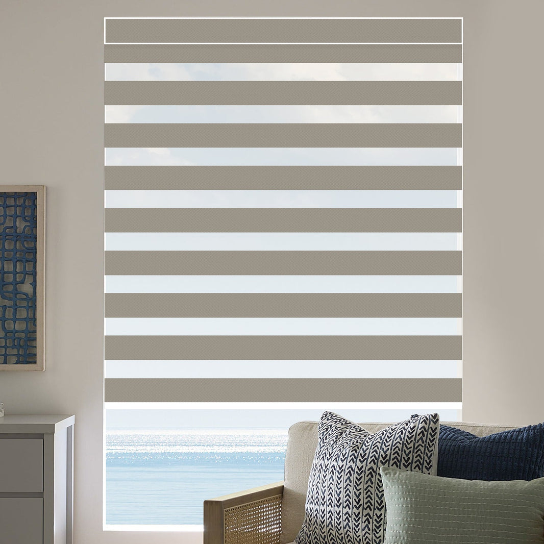 Kincmo Motorized Zebra Shades 95% Blackout - Gabriel