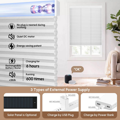 Kincmo Light Filtering Motorized Cellular Shades