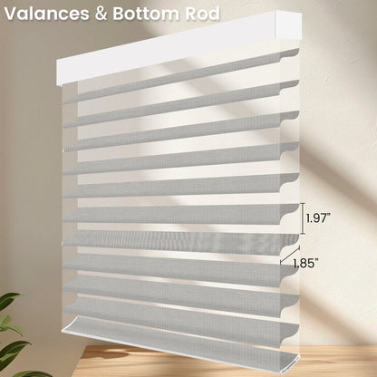 Kincmo Motorized Room Darkening Sheer Shades 90% Blackout - Muse
