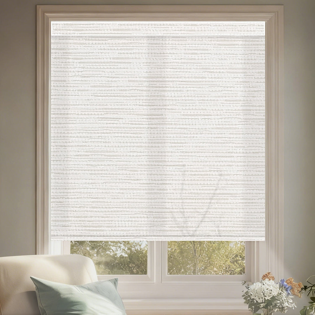 Kincmo Motorized Light Filtering Roller Shades 70% Blackout - Aqua Waves