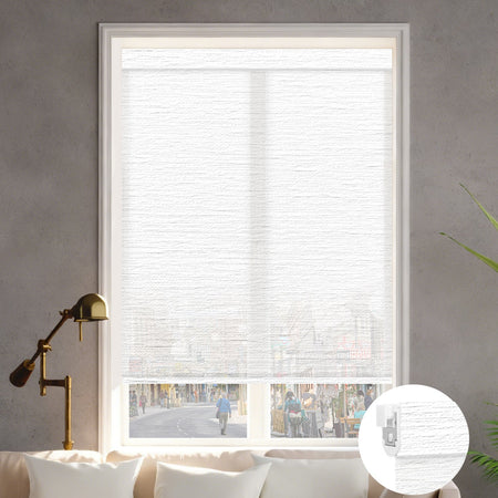 motorized 60% blackout light filtering no drill blinds