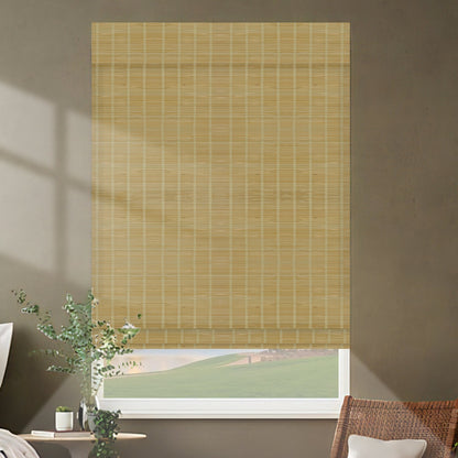 Kincmo Motorized 100% Bamboo Shades 50%/70%/100% Blackout - Pure Bamboo