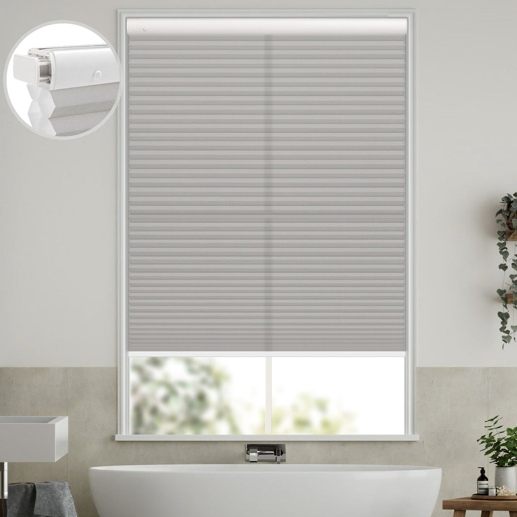 Kincmo No Drill Cellular Shades, Motorized Light Filtering | Double-Cell