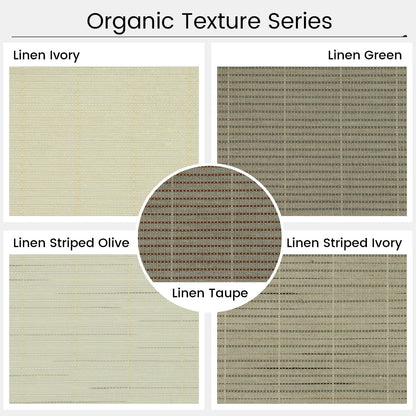 Kincmo Motorized Woven Wood Shades 50%/70%/100% Blackout - Organic Texture