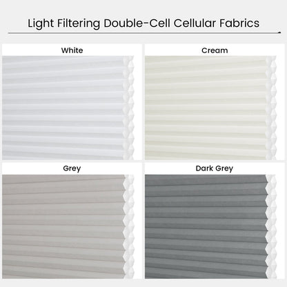 Kincmo No Drill Cellular Shades, Motorized Light Filtering | Double-Cell