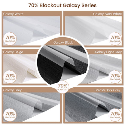 Kincmo Motorized Zebra Shades 70% Blackout - Galaxy