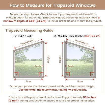 Kincmo Motorized Trapezoid Cellular Shades