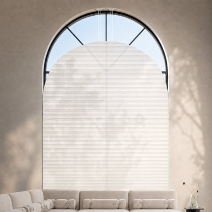 Kincmo Motorized Elongated Arched Cellular Shades